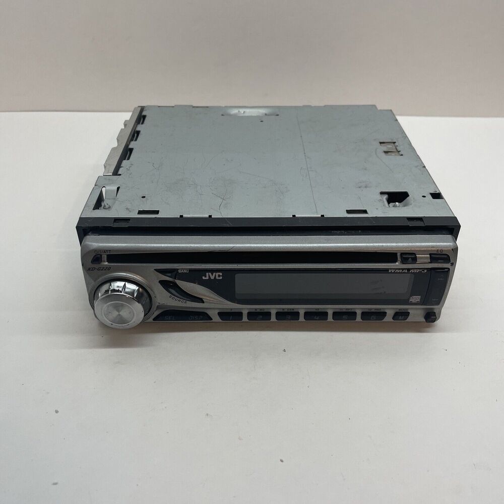 JVC CD‎ MP3 WMA Car Stereo Receiver KD-G220 Removable Face Plate AM FM Clock